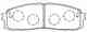 Колодки тормозные дисковые задний для TOYOTA CENTURY, CORONA, CRESSIDA, CROWN, SOARER, SUPRA FIT FP0304 - изображение