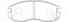 Колодки тормозные дисковые передний для CHRYSLER SEBRING / HYUNDAI SANTAMO / MITSUBISHI CARISMA, COLT, ECLIPSE, FTO, GALANT, LANCER, MIRAGE, SANTAMO, SAPPORO, SPACE RUNNER, SPACE FIT FP0484 - изображение